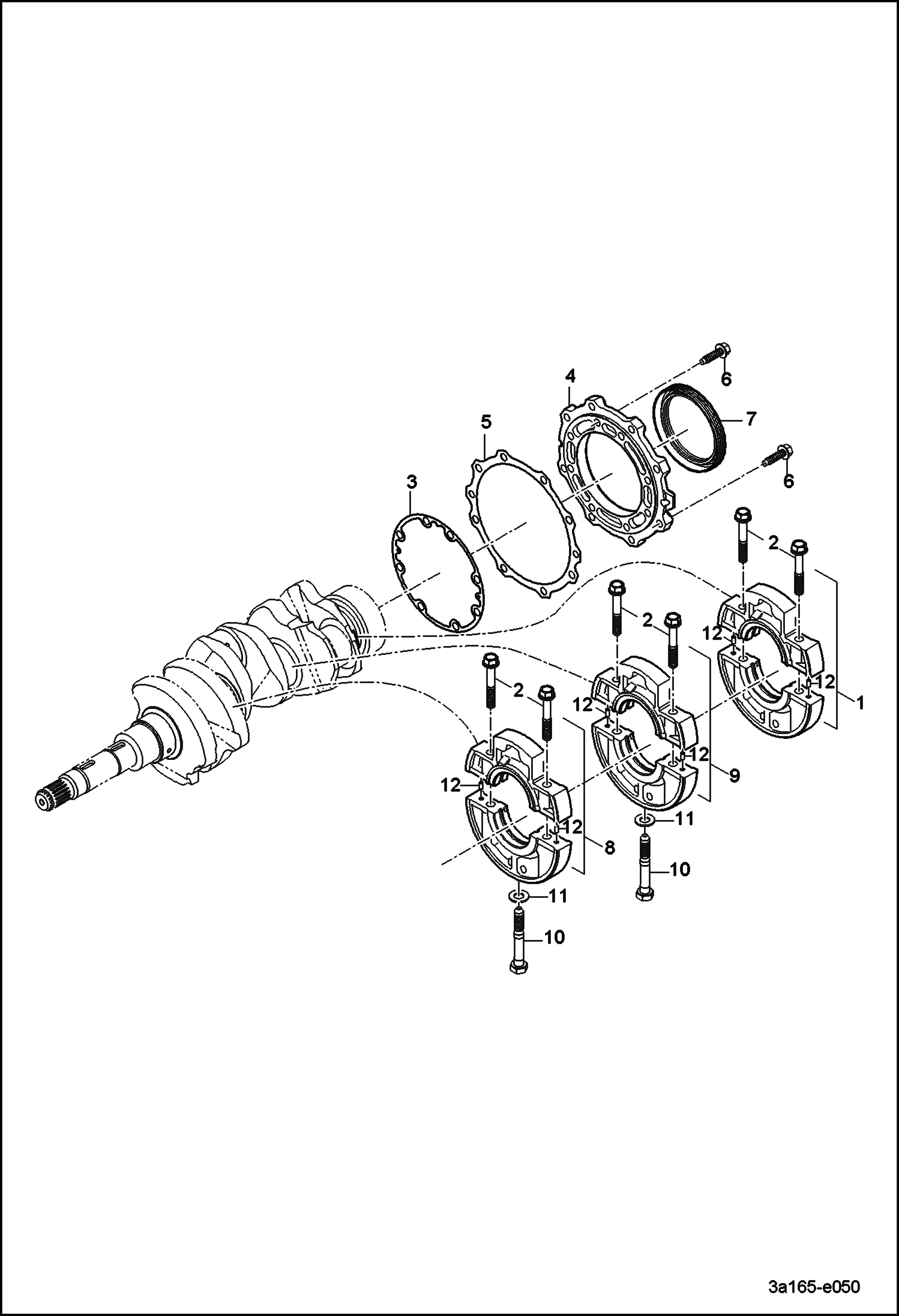 Схема КОМПЛЕКТ ОСНОВНОГО КОРПУСА ПОДШИПНИКА