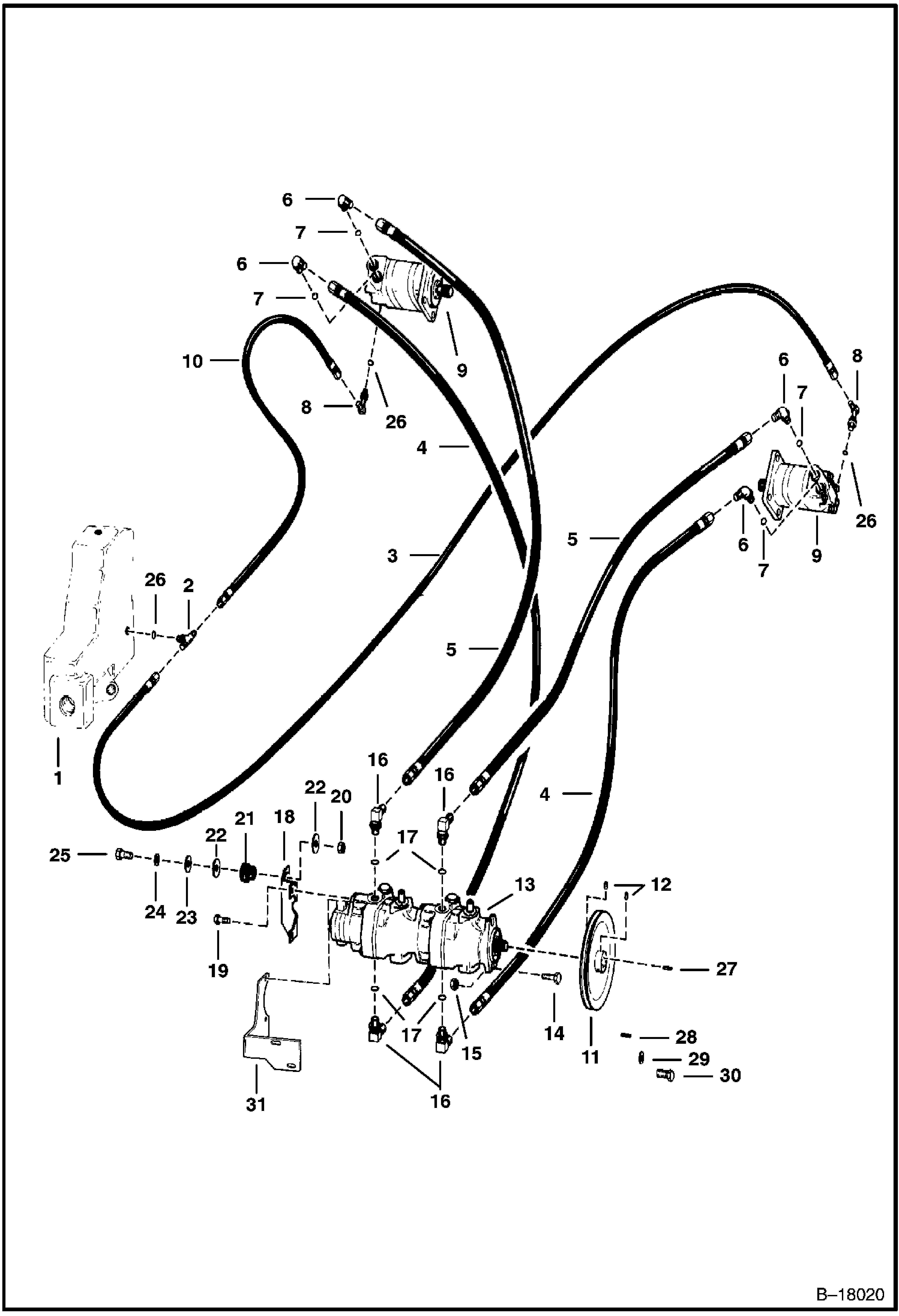 СХЕМА ГИДРОСТАТИЧЕСКОЙ СИСТЕМЫ
