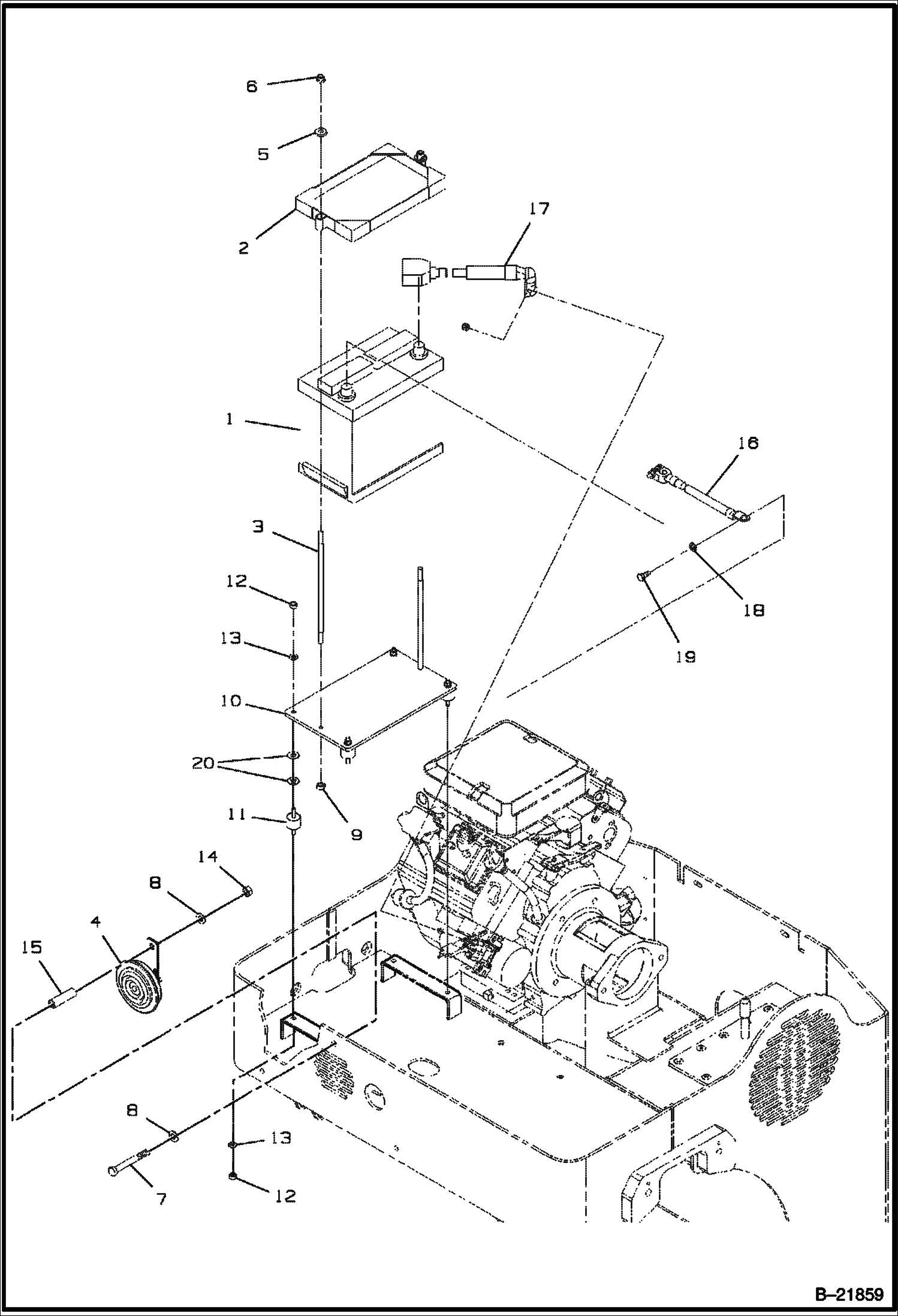 Схема АККУМУЛЯТОР И УСТАНОВКА КЛАКСОНА