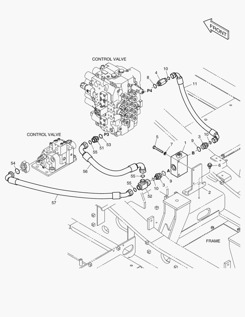 ГЛАВНАЯ МАГИСТРАЛЬ - 2 НАСОСА(ШАРНИРНАЯ СТРЕЛА)