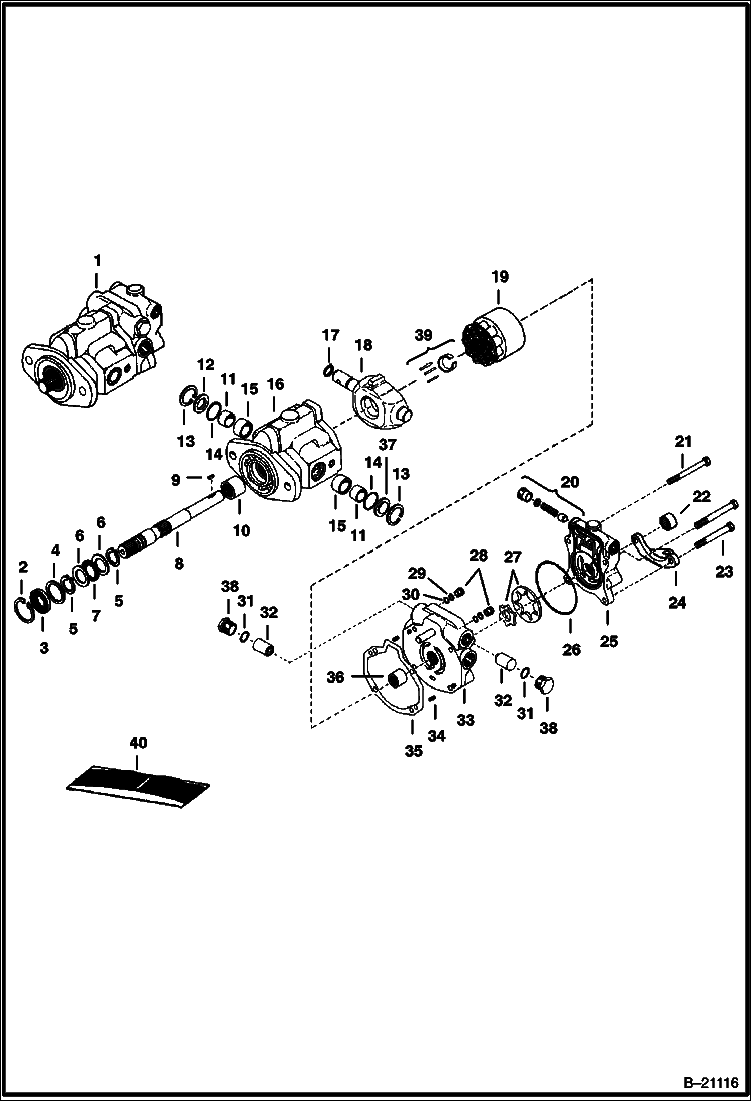 ГИДРОСТАТИЧЕСКИЙ НАСОС (ФРОНТАЛЬНАЯ - RBA - НОВАЯ МОДЕЛЬ)