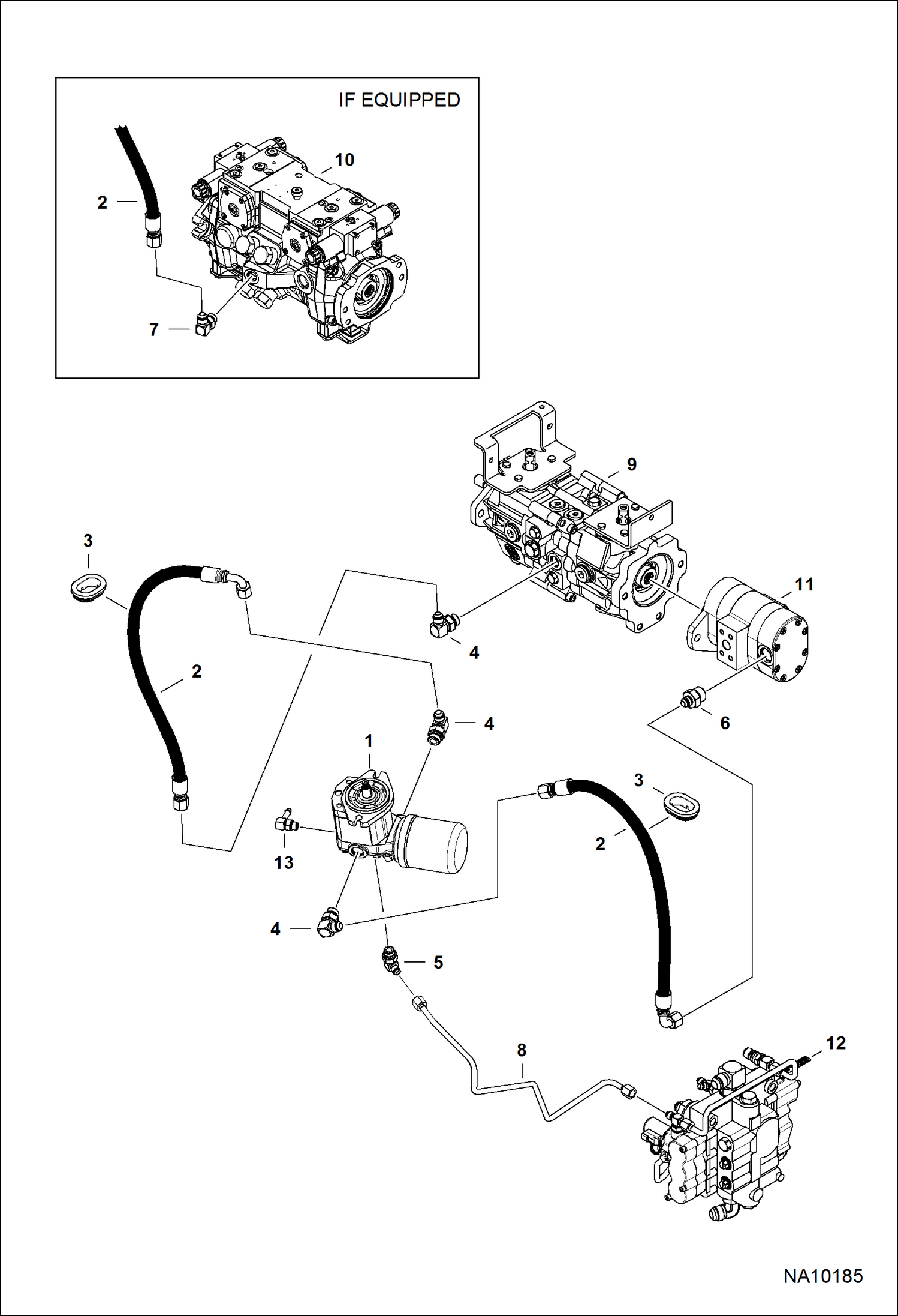 СХЕМА ГИДРОСТАТИЧЕСКОЙ СИСТЕМЫ (ВЕНТИЛЯТОР ОХЛОЖДЕНИЯ)