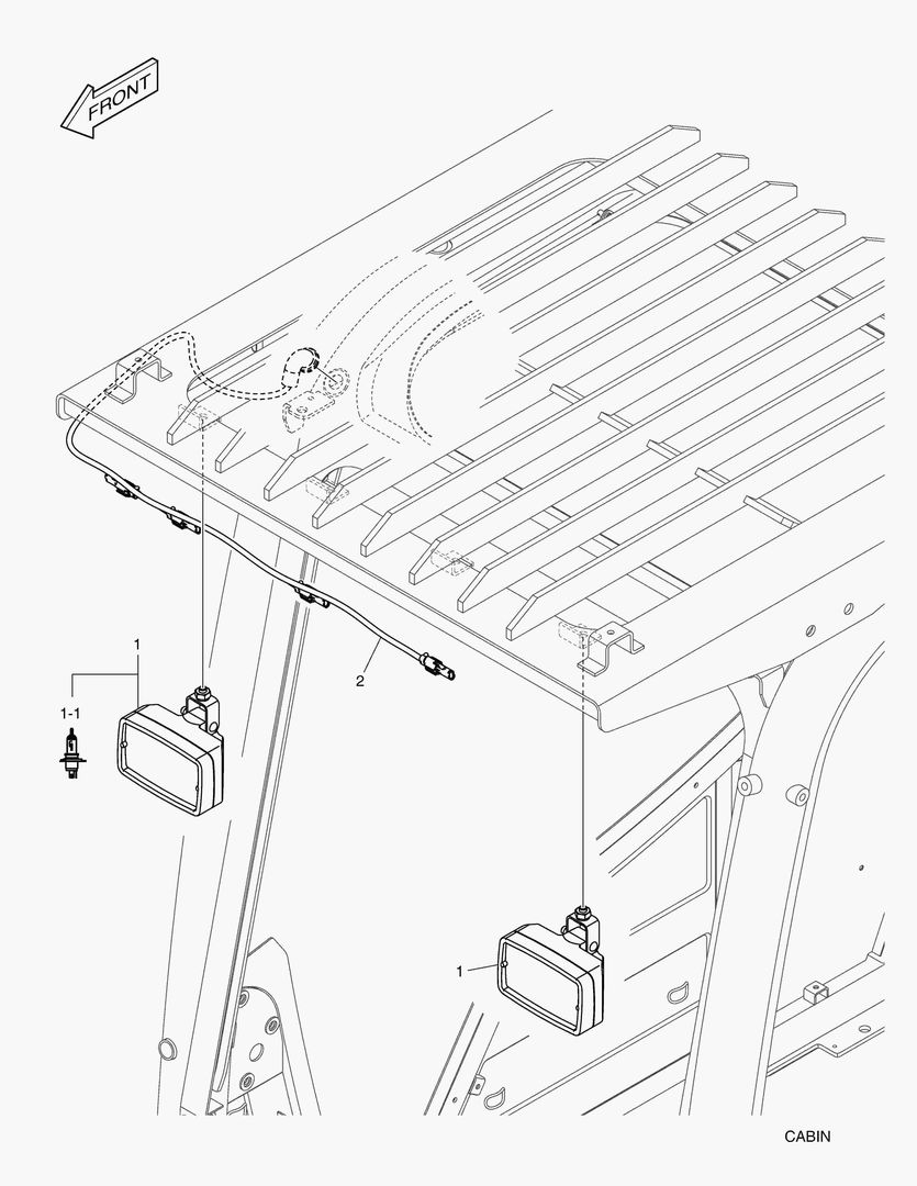 Спецтехника 7030 WORKING LAMP - 2 LAMP(GUARD) [1001~1115] - главное фото