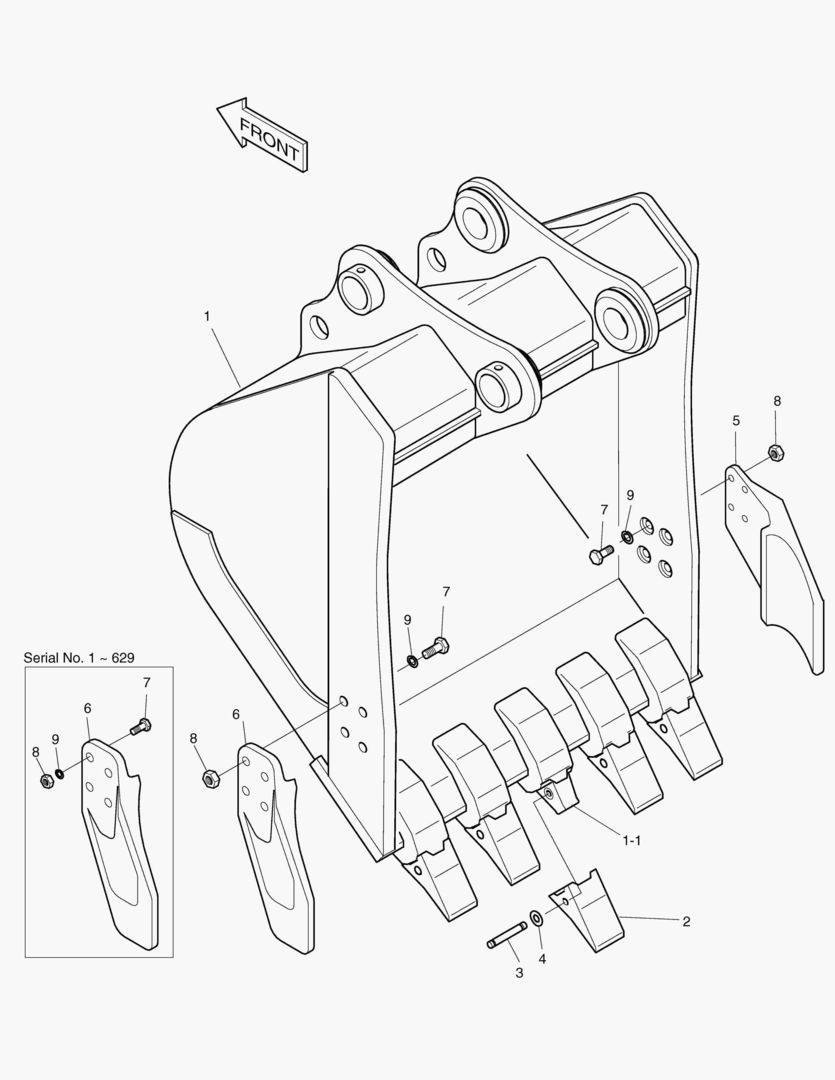 Спецтехника 6510 BUCKET-0.45гЋҐ SIDE PIN TYPE - главное фото