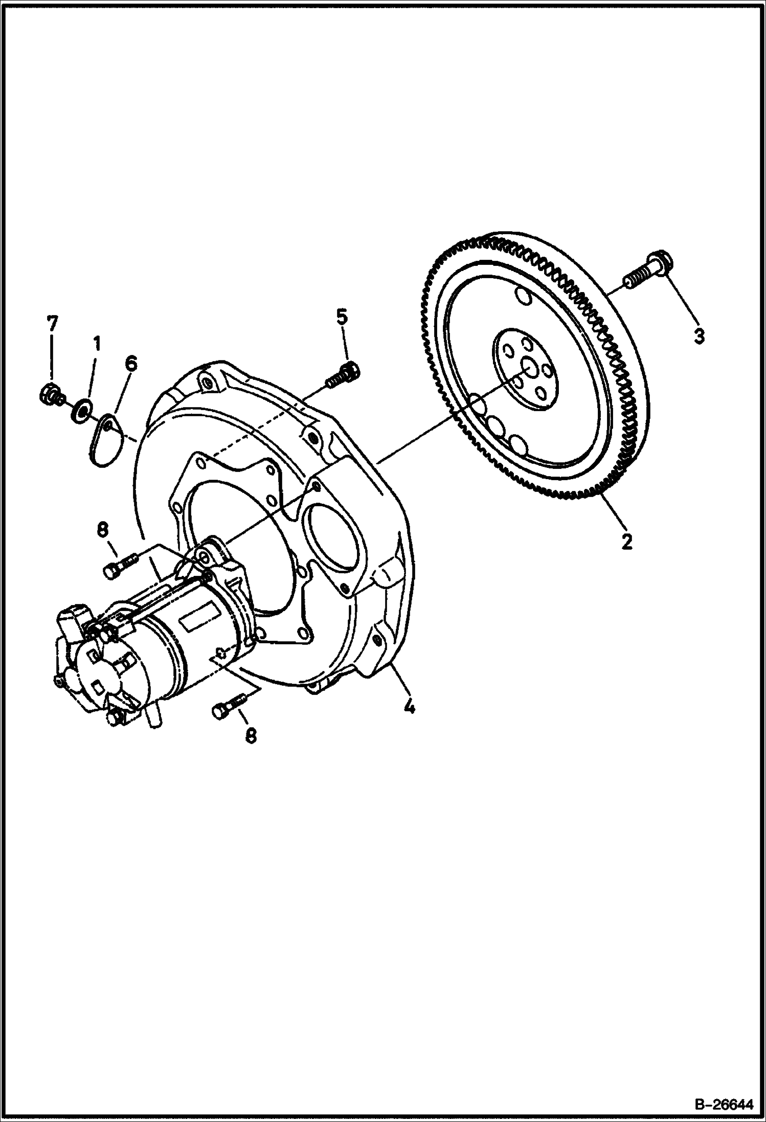 Схема МАХОВИК KUBOTA D722