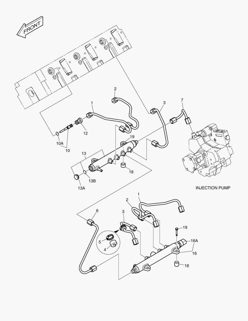 ВПРЫСК ТОПЛИВА ТРУБОПРОВОДА