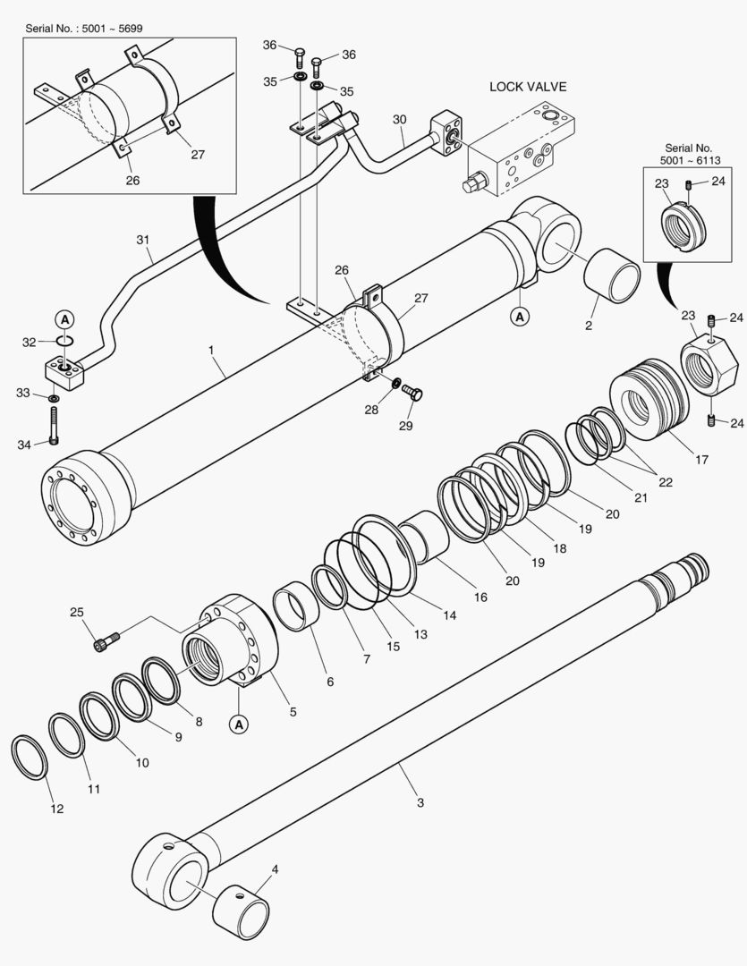 Спецтехника 4370 BOOM CYLINDER - L.H (LOCK VALVE) [5001~6164] - главное фото