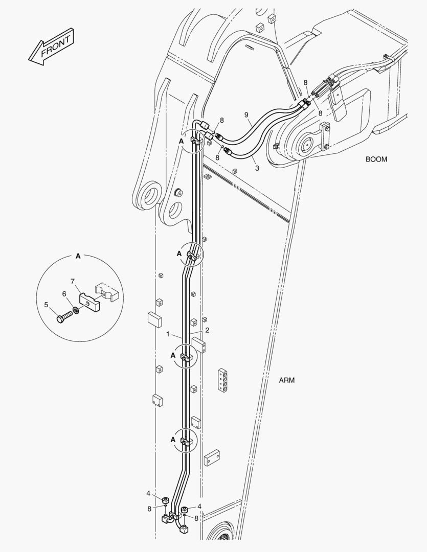 ГИДРОСИСТЕМА РУКОЯТИ - БЫСТРАЯ ПОСАДКА(РУКОЯТЬ 3.25 м)