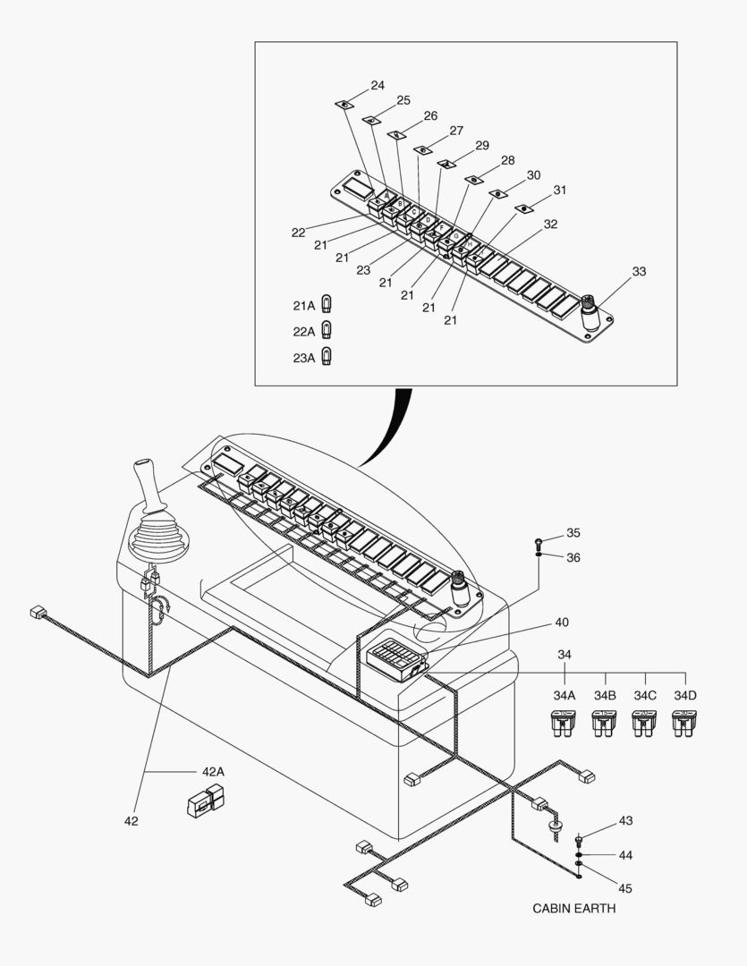 ЭЛЕКТРИЧЕСКИЕ ЗАПЧАСТИ(2) - КОРОБКА ПЕРЕКЛЮЧАТЕЛЕЙ