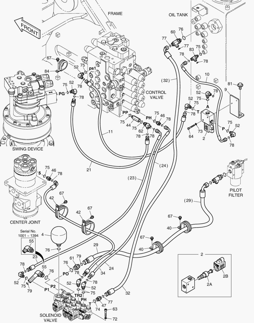 Схема ТРУБОПРОВОД СЕРВОУПРАВЛЕНИЯ(2)