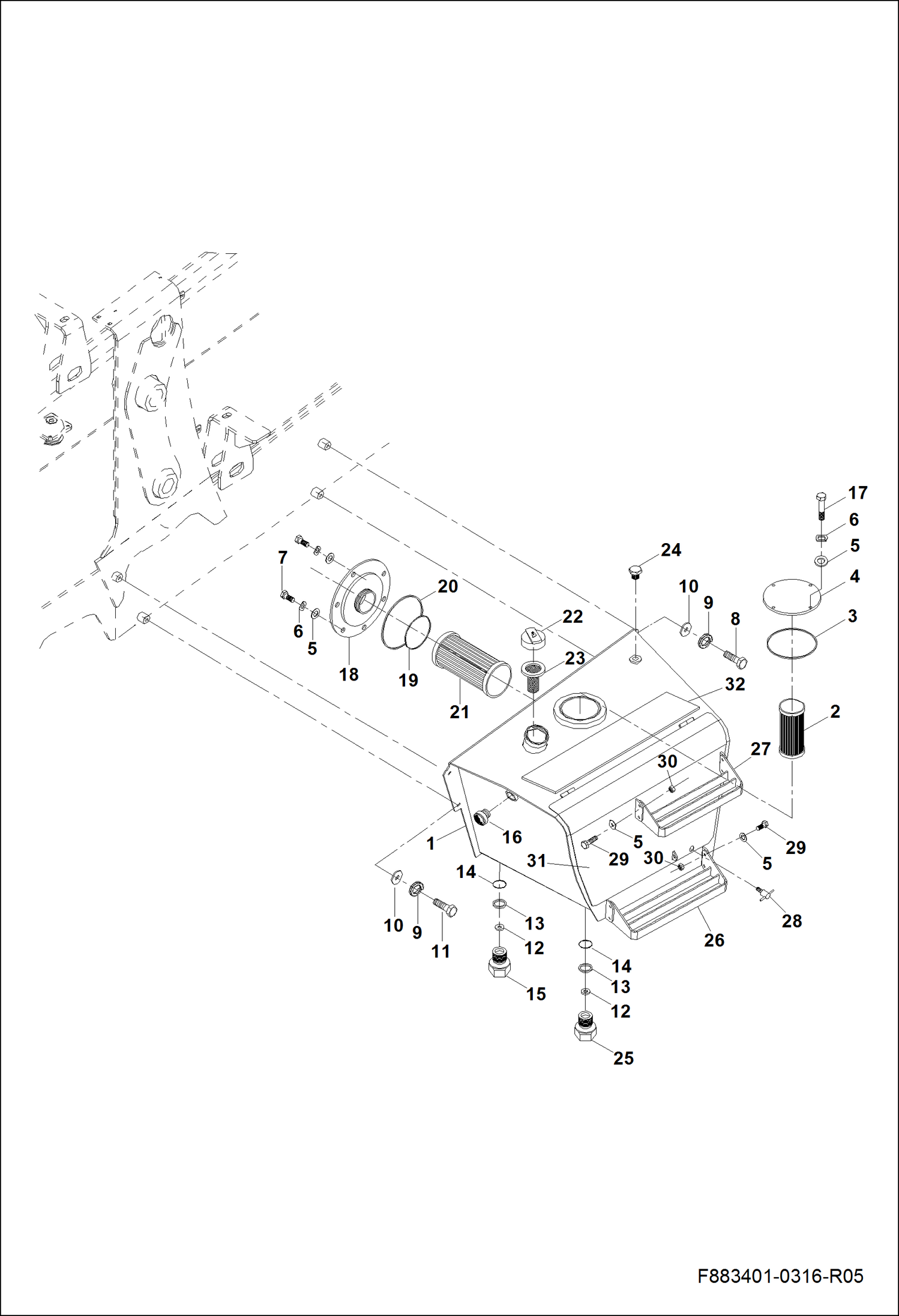 ГИДРАВЛИЧЕСКИЙ БАК И ДЕТАЛИ ДЛЯ СОЕДИНЕНИЯ УСТРОЙСТВ ИНТЕГРИРОВАННОЙ ИНСТРУМЕНТАЛЬНОЙ СИСТЕМЫ (ITS)