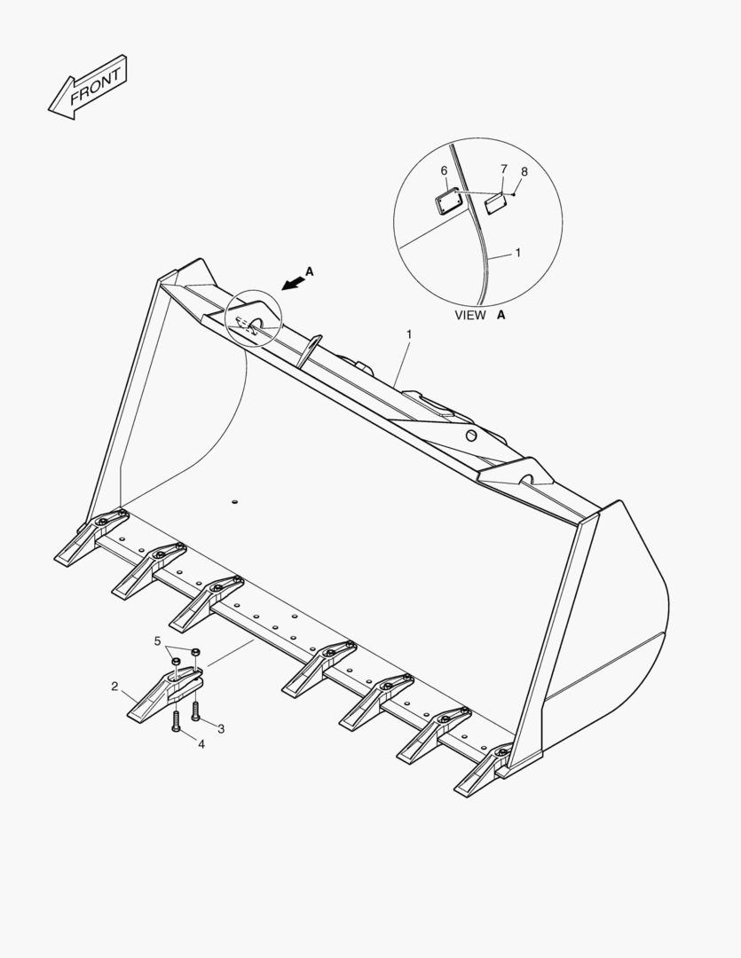 Схема 5930 BUCKET - 4.5гЋҐ - TOOTH