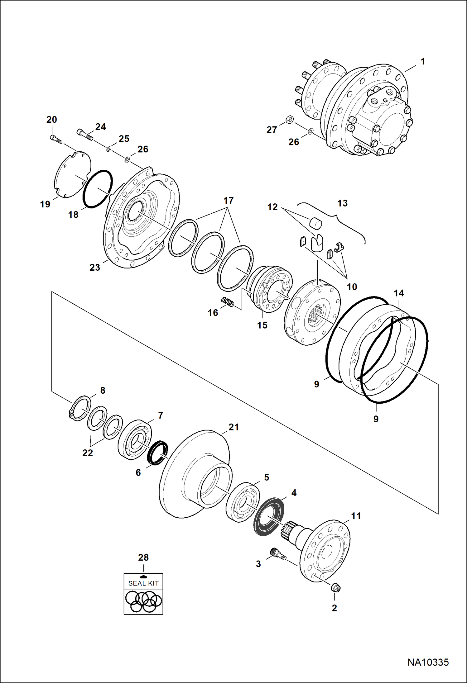 ПЛАНИРОВЩИК (ДВИГАТЕЛЬ В СБОРЕ) (40-- 9914 И ВЫШЕ)