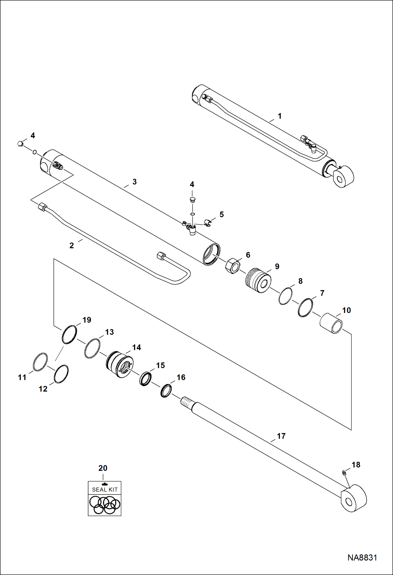 ГИДРОЦИЛИНДР ПОДЪЕМА (БУФЕРНЫЙ ЦИЛИНДР)