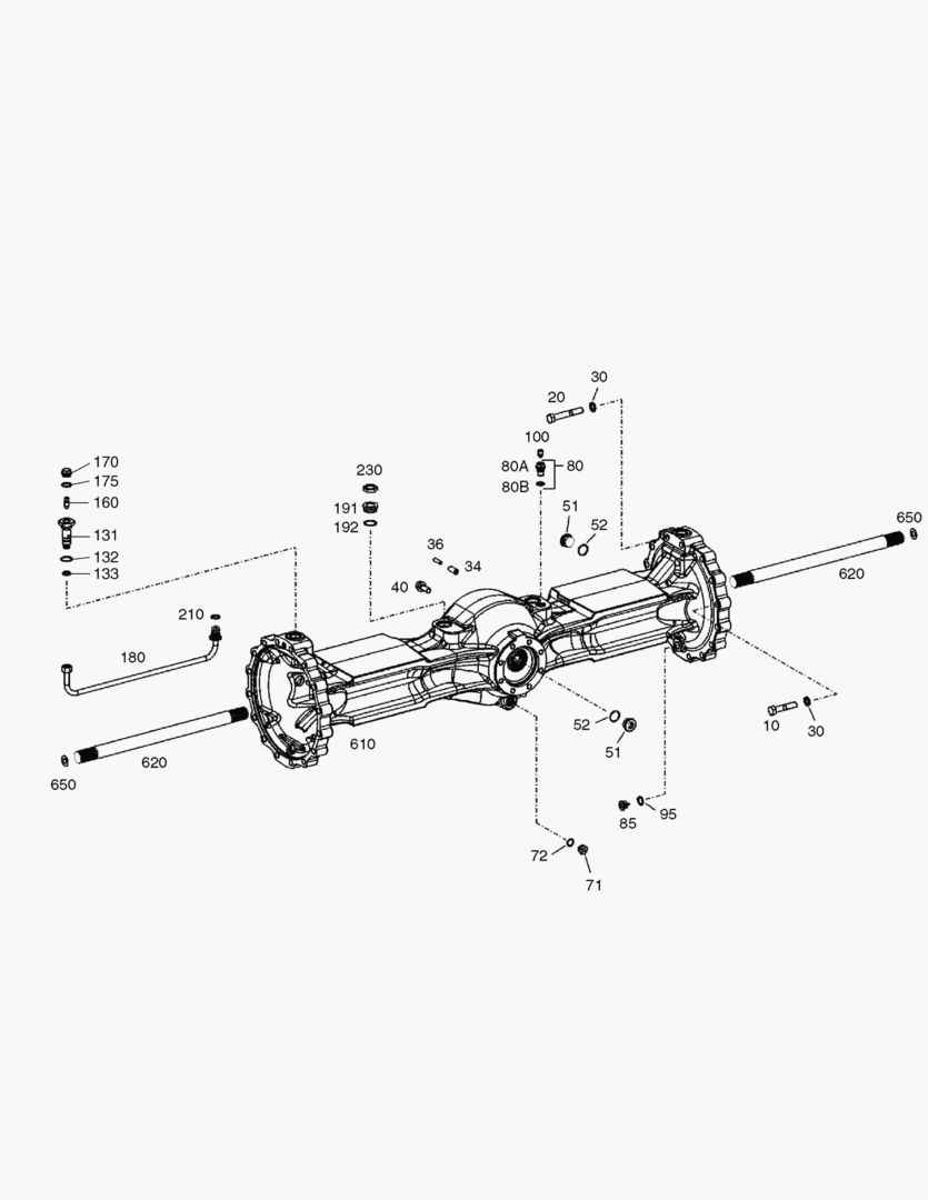 Спецтехника 3380 AXLE CASING - REAR AXLE [4001~4369]