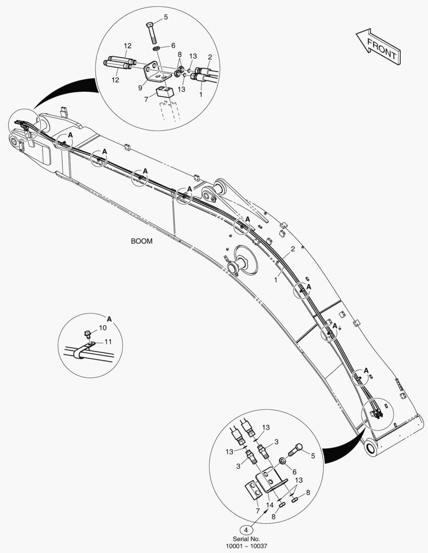 6290 BOOM PIPING - QUICK CLAMP