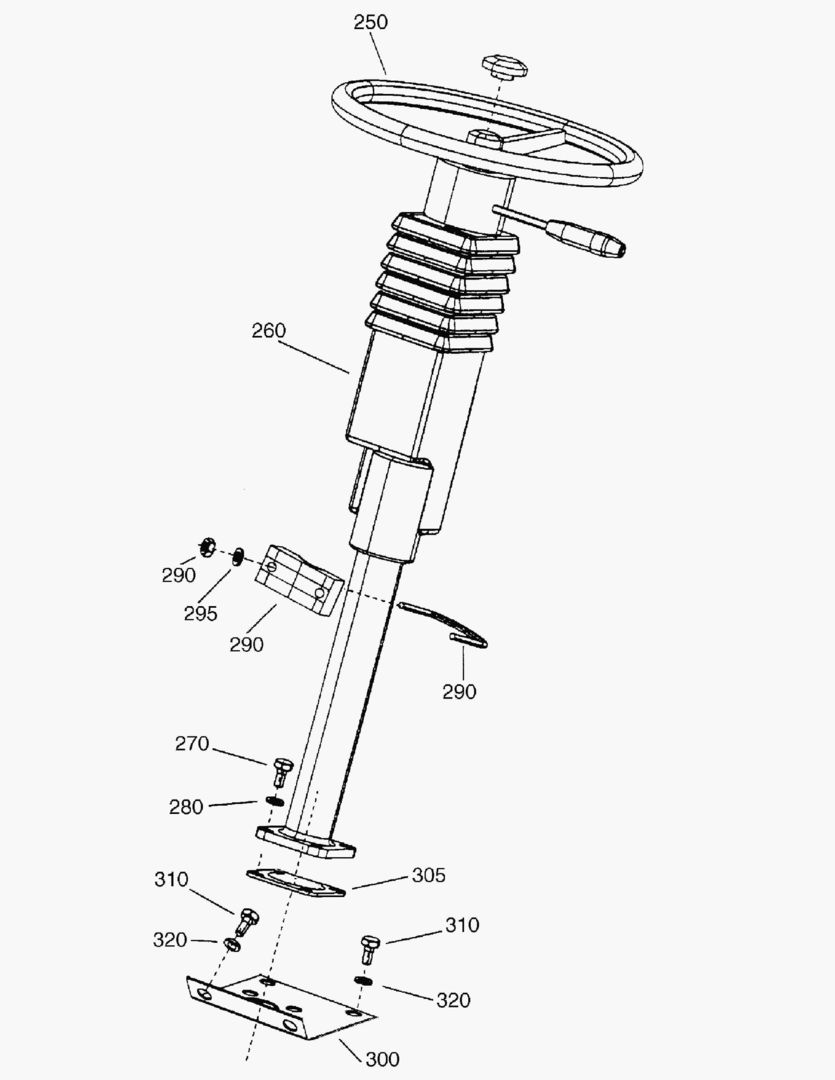 G320-6 STEERING COLUMN; MOUNTING