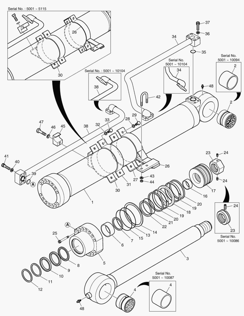 4380 BUCKET CYLINDER - ARM 6m [5001~10105]