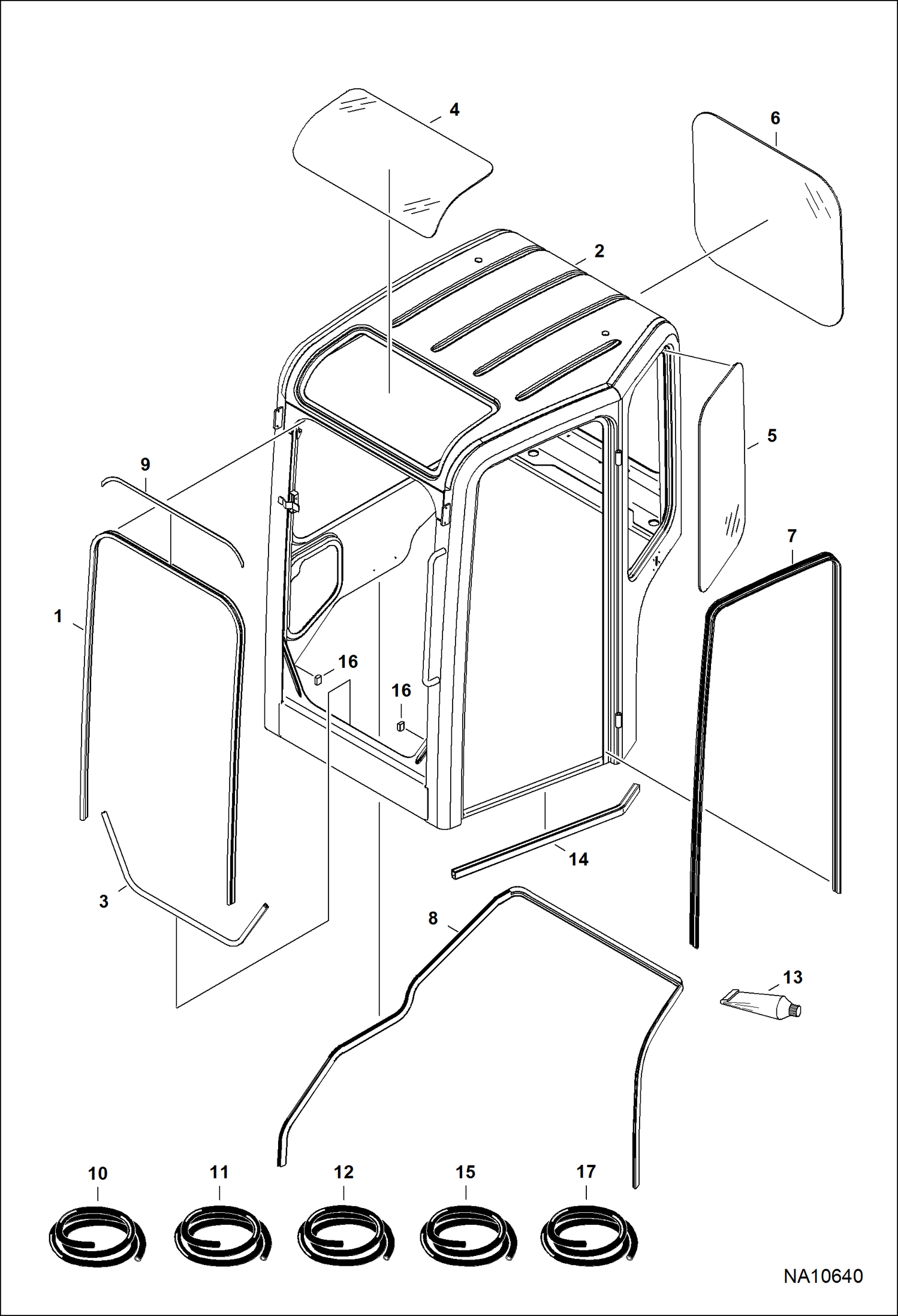 КАБИНА ОПЕРАТОРА (ОКНА И УПЛОТНЕНИЯ)