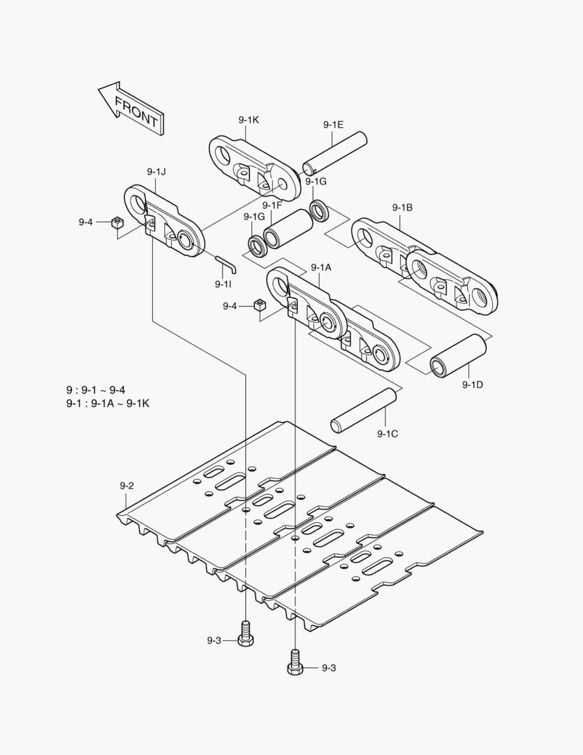 БАШМАК ГУСЕНИЦЫ В СБОРЕ-600G