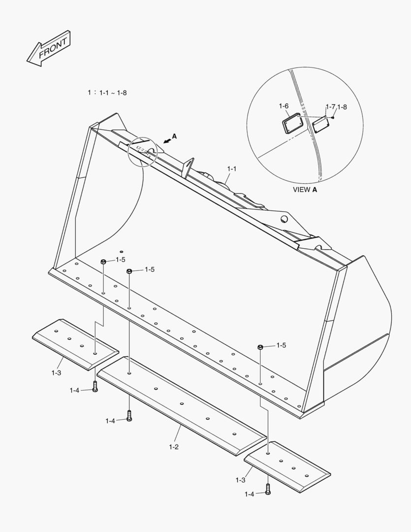 5190 BUCKET-3.9гЋҐ-CUTTING EDGE