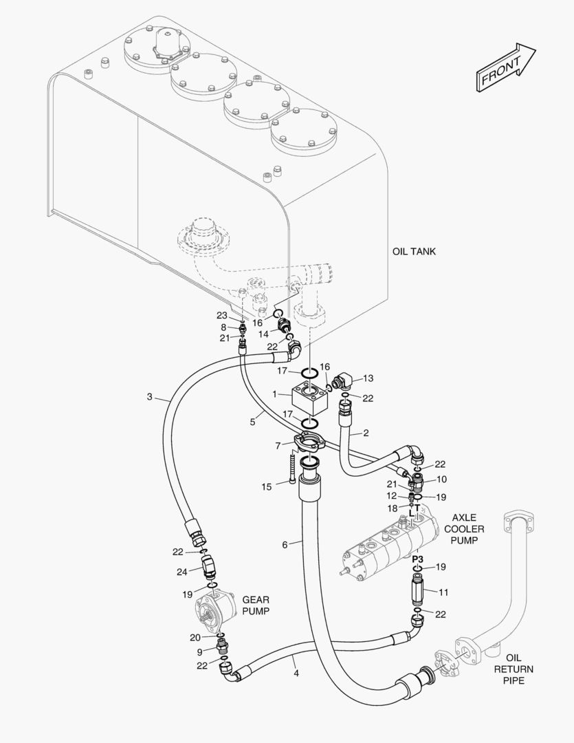 5810 OIL COOLER PIPING - AXLE(2)