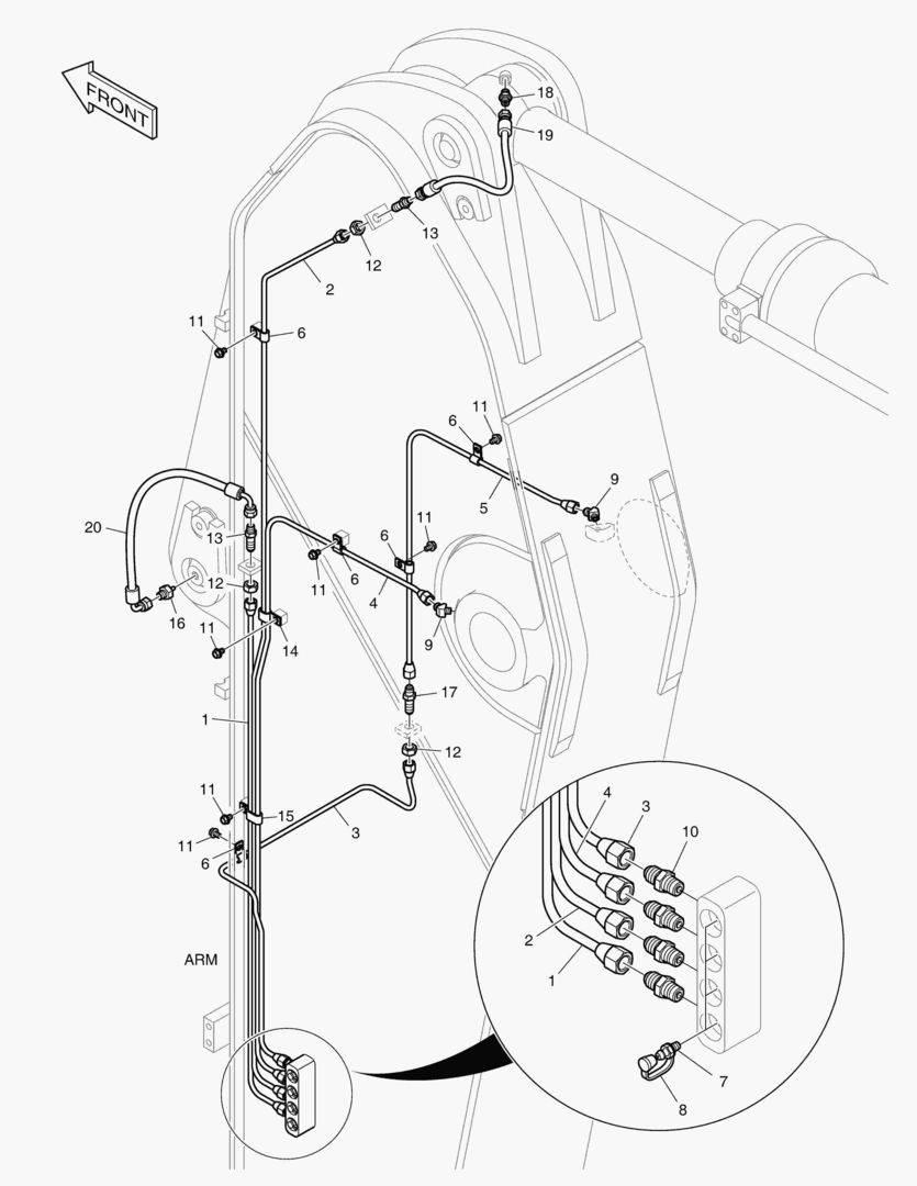 ТРУБОПРОВОД СМАЗОЧНОЙ СИСТЕМЫ - РУКОЯТЬ 3.1 м