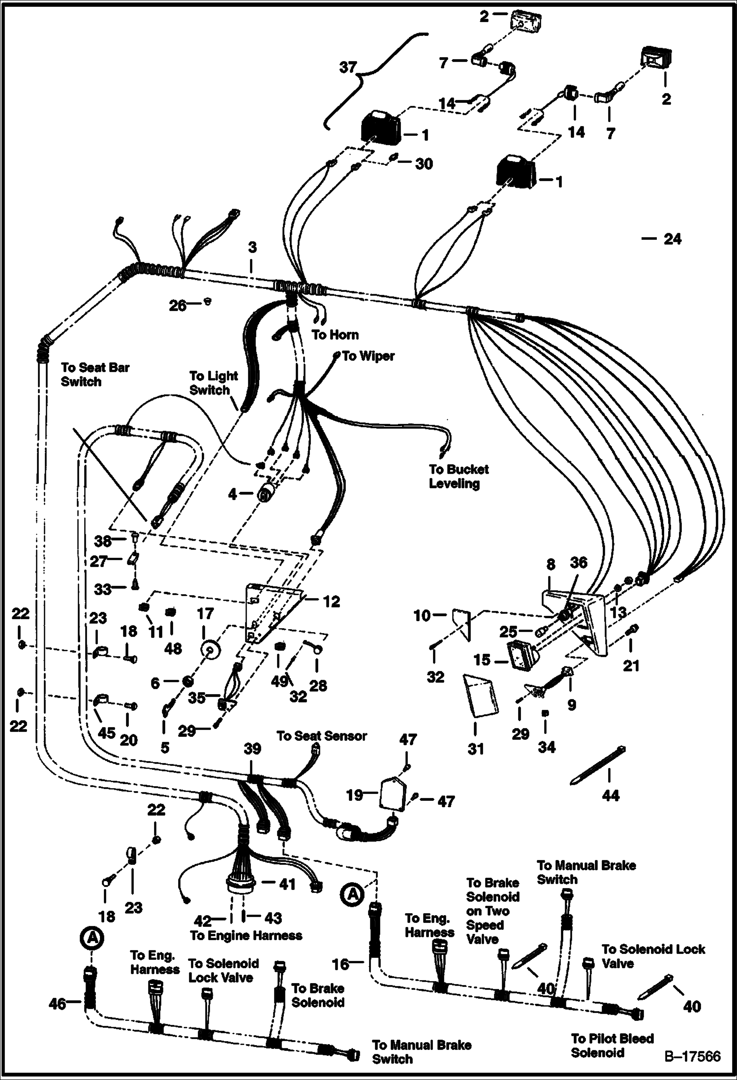 ЭЛЕКТРОСХЕМА КАБИНЫ (С B.O.S.S. (ОПЦИЯ))