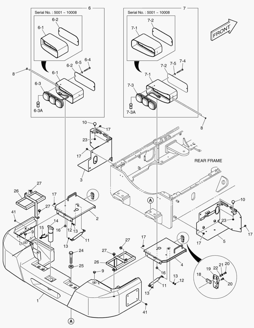 1380 COUNTER WEIGHT & REAR LAMP