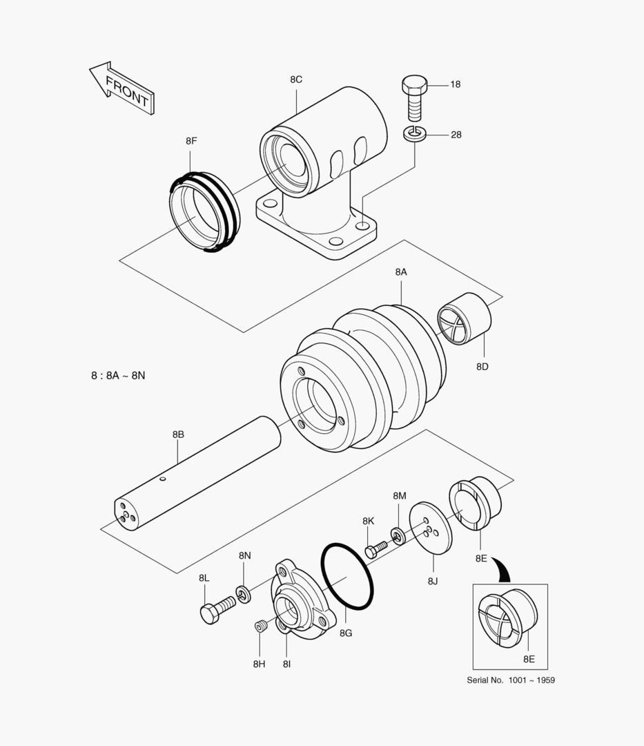 2140 UPPER ROLLER [1001~2963]