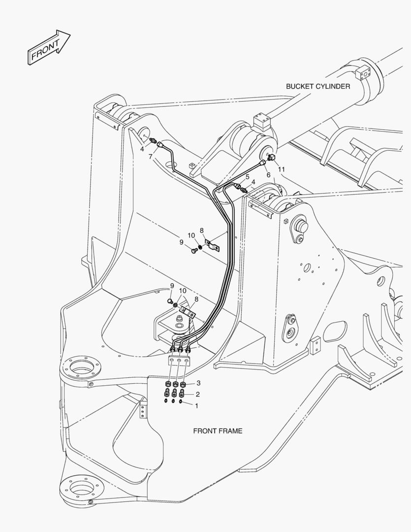 ПЕРЕДНИЙ ТРУБОПРОВОД СМАЗОЧНОЙ СИСТЕМЫ
