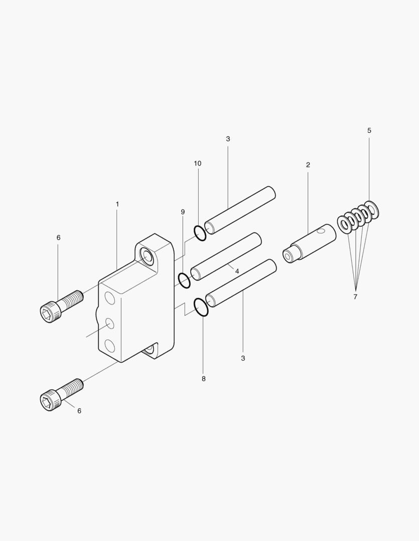 ОСНОВНОЙ НАСОС - РАСПРЕДЕЛИТЕЛЬНЫЙ ПОРШЕНЬ
