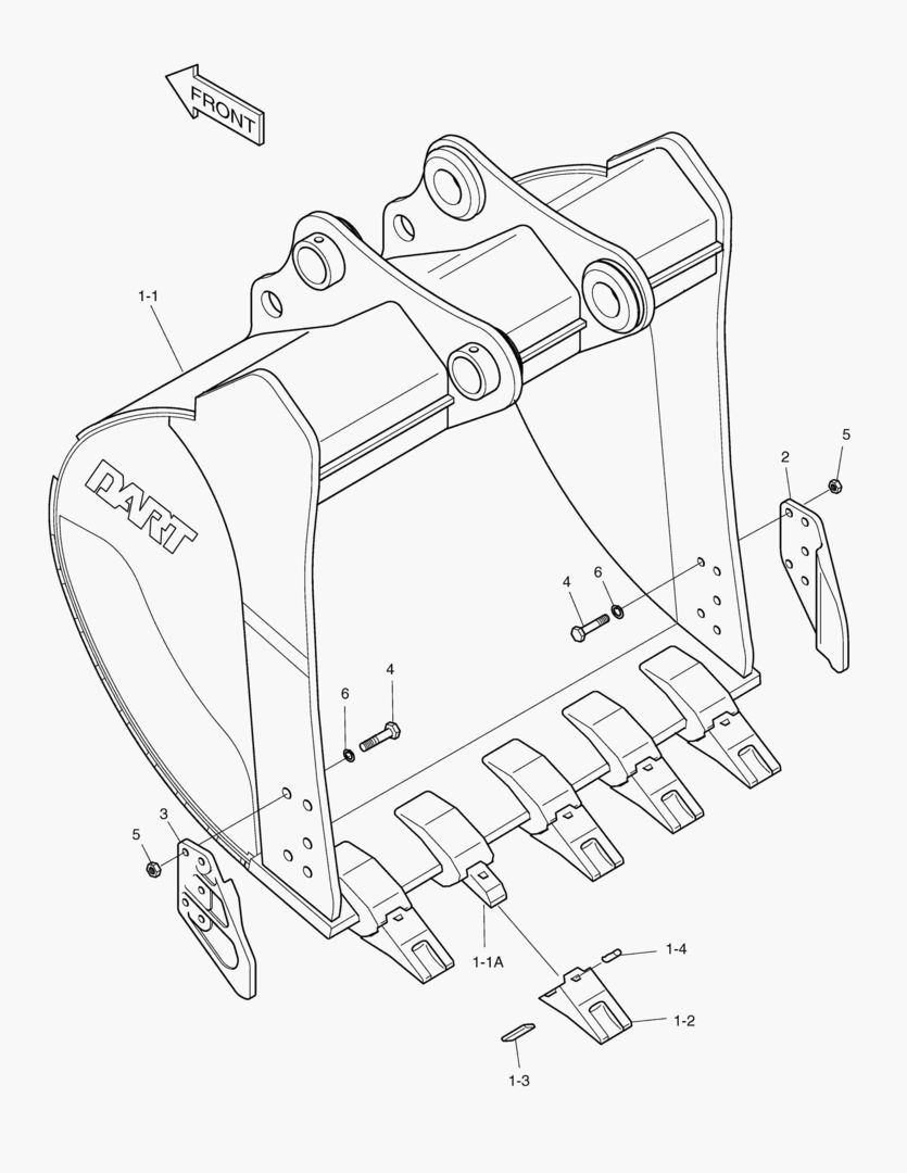 Спецтехника 6490 BUCKET-0.95гЋҐ(48`)-VERTICAL PIN - главное фото
