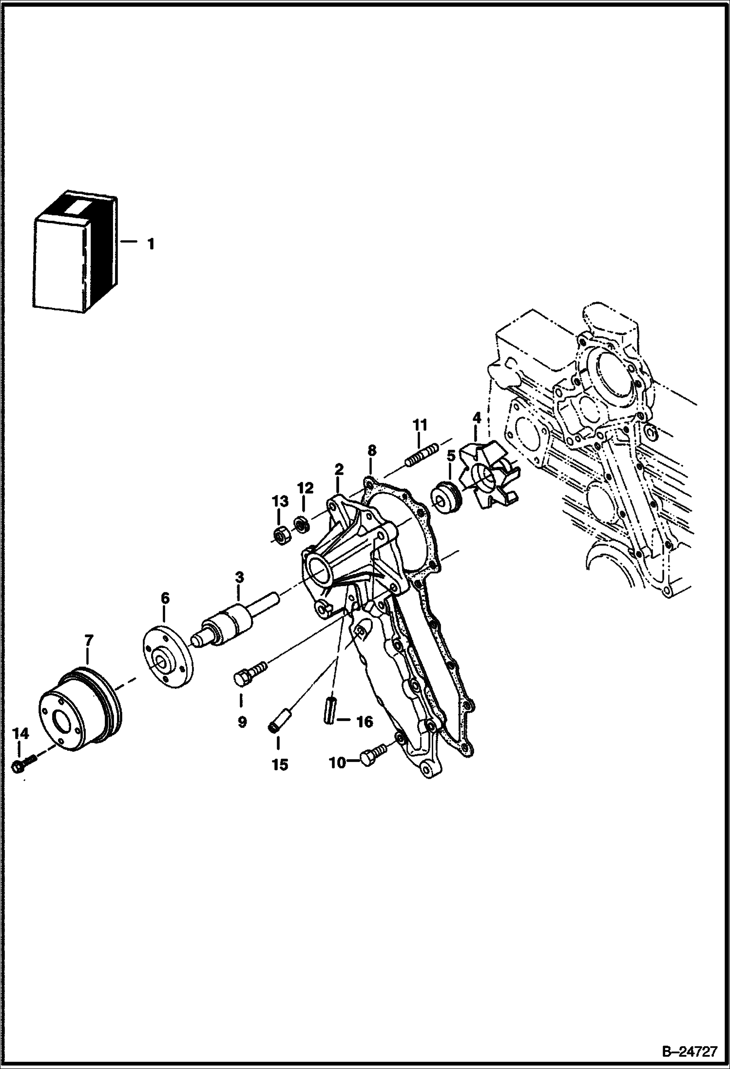 ВОДЯНАЯ ПОМПА (KUBOTA - V2003-T-2EB - TIER II)