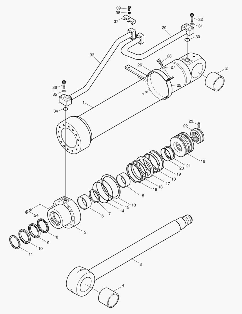 ЦИЛИНДР ПОДЪЕМА - ЛЕВОСТОРОННИЙ