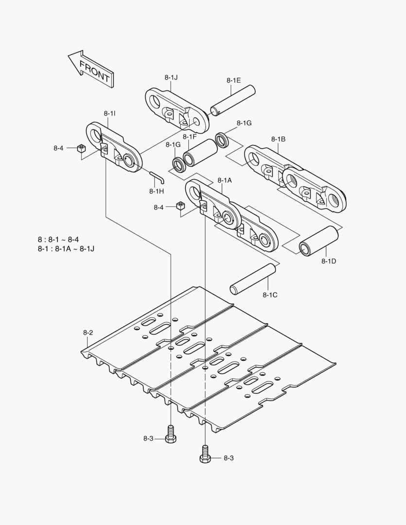 БАШМАК ГУСЕНИЦЫ В СБОРЕ-600G