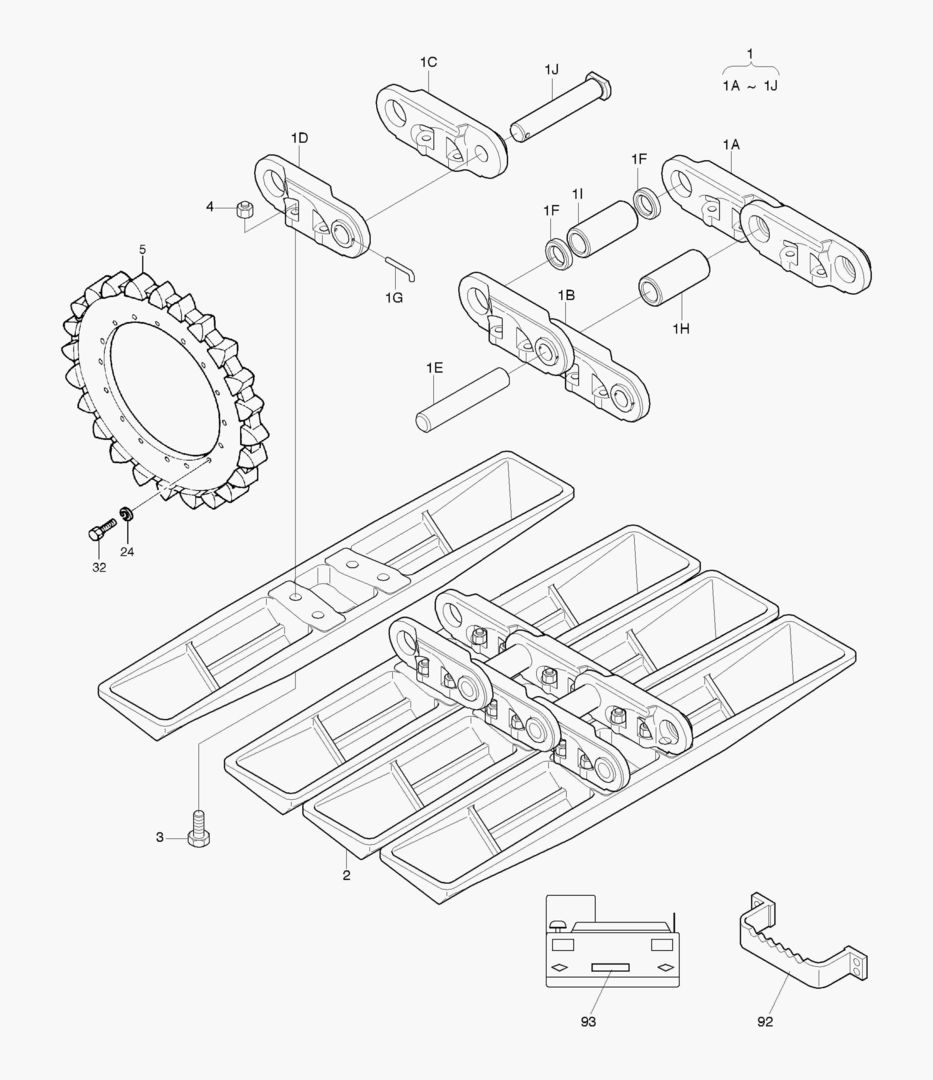 БАШМАК ГУСЕНИЦЫ-910T