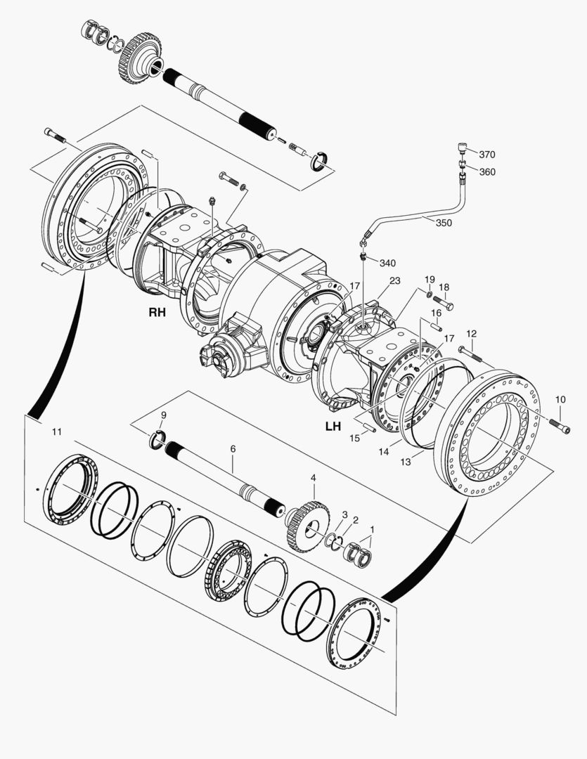 G091-50 AXLE HOUSING L.H. ASS`Y [7X1021~7X1189]