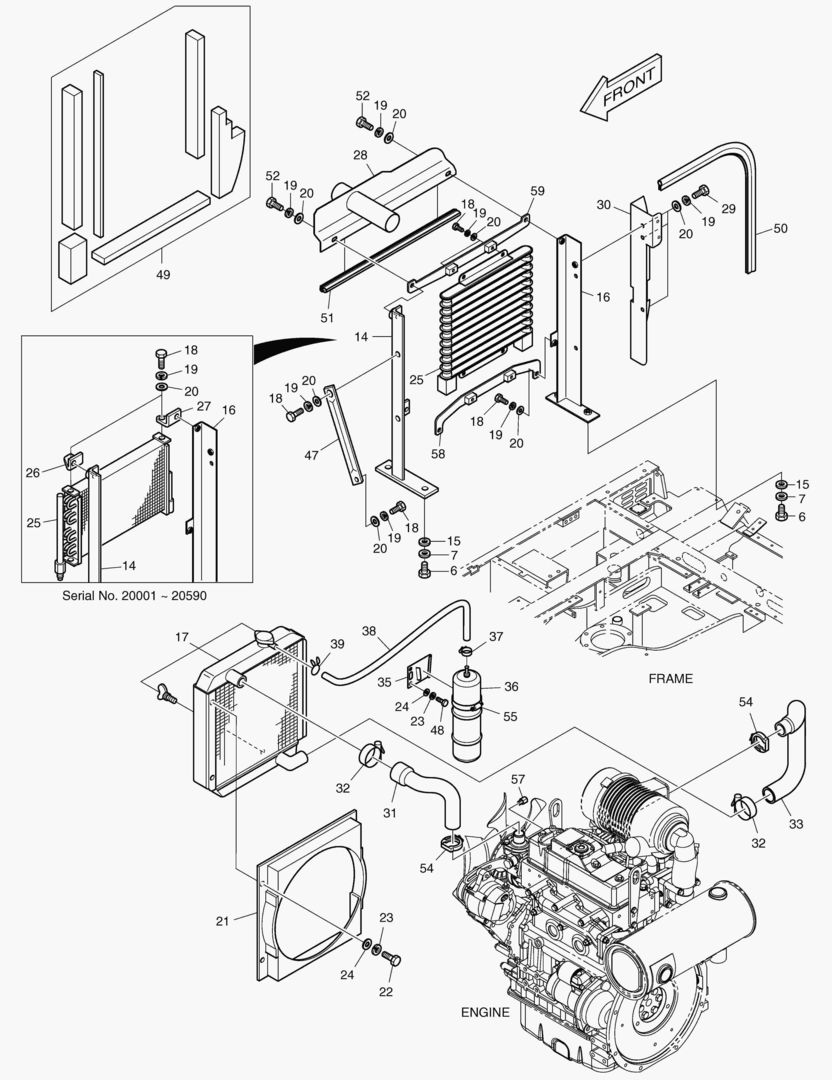 1261 ENGINE MOUNTING(2) - RADIATOR [20592~]