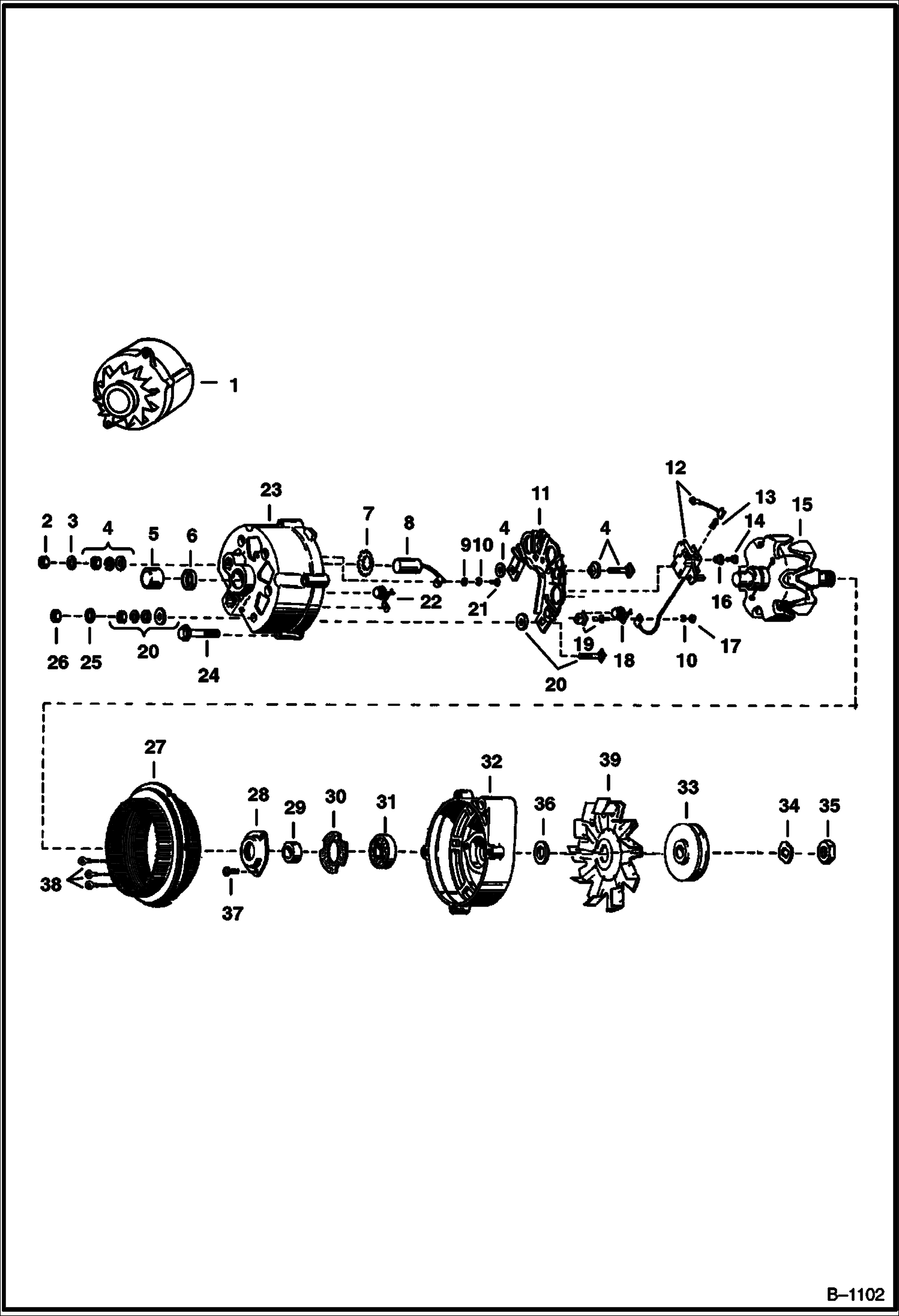 ГЕНЕРАТОР ПЕРЕМЕННОГО ТОКА (DELCO - REMY NO. 1100827)