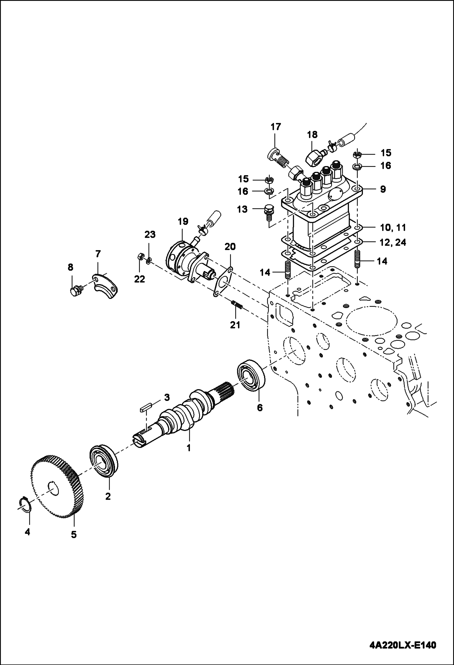 ТОПЛИВНЫЙ РАСПРЕДЕЛИТЕЛЬНЫЙ ВАЛ В СБОРЕ