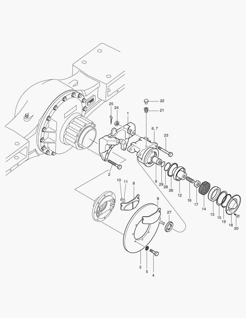 3350 PARKING BRAKE DISC & SUPPORT
