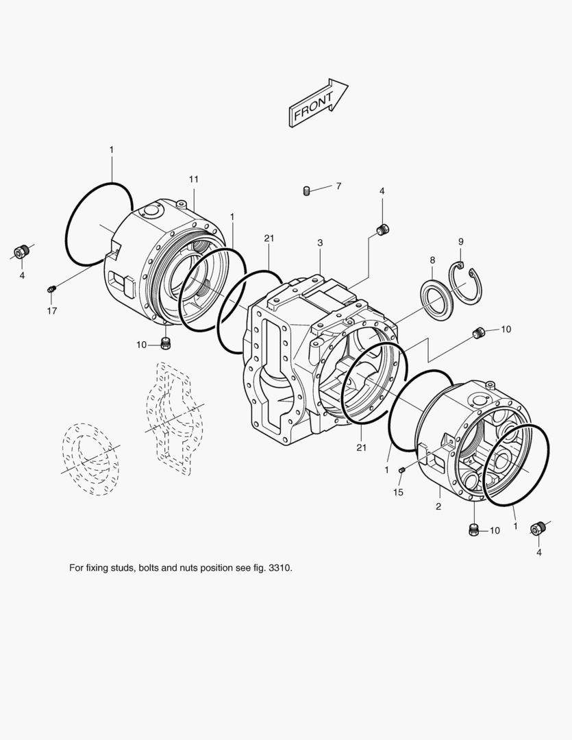 КОРПУС ДИФФЕРЕНЦИАЛА-ПЕРЕДНЯЯ ОСЬ