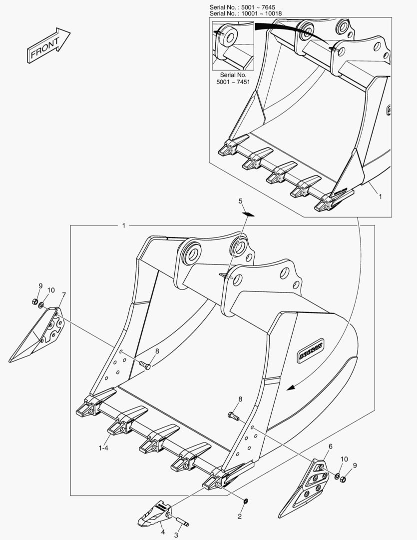 7130 BUCKET ASSВґY - 1.47mВі - H CLASS