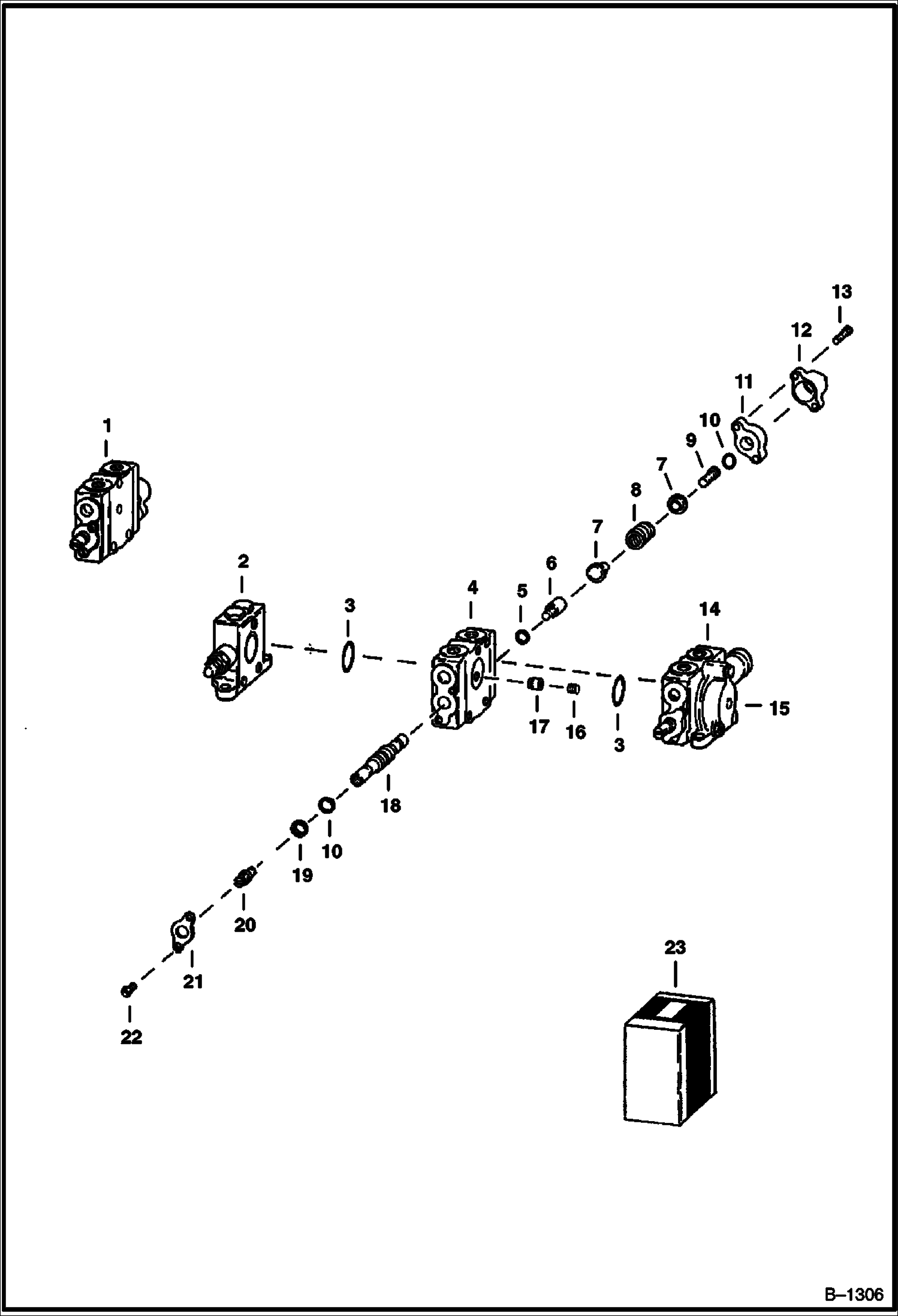 СЕКЦИЯ РАСПРЕДЕЛИТЕЛЯ - УПРАВЛЕНИЕ КОВШОМ HUSCO