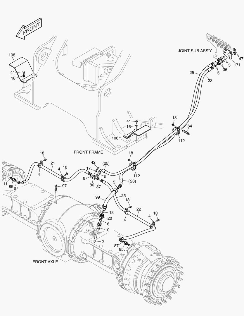 5880 OIL COOLER PIPING - AXLE(1)