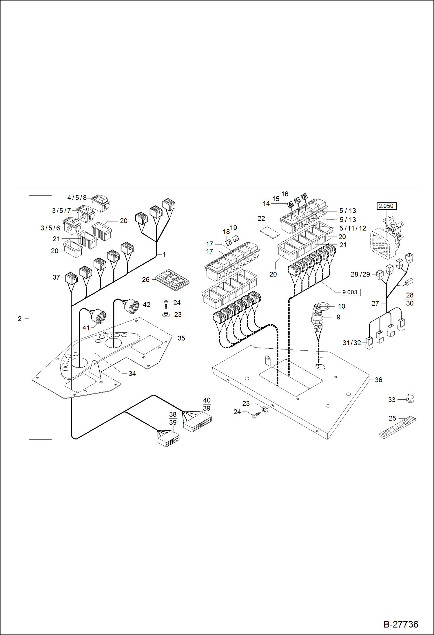 ЭЛЕКТРИЧЕСКАЯ УСТАНОВКА - КРЫШКА ПРИБОРНОЙ ПАНЕЛИ - РЕДАКЦИЯ