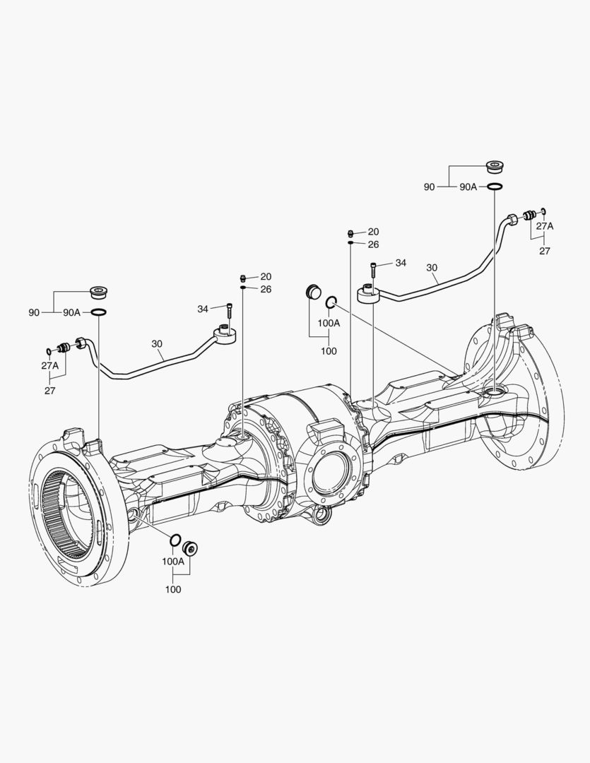 ТРУБОПРОВОДНАЯ ОСЬ - ЗАДНЯЯ ОСЬ