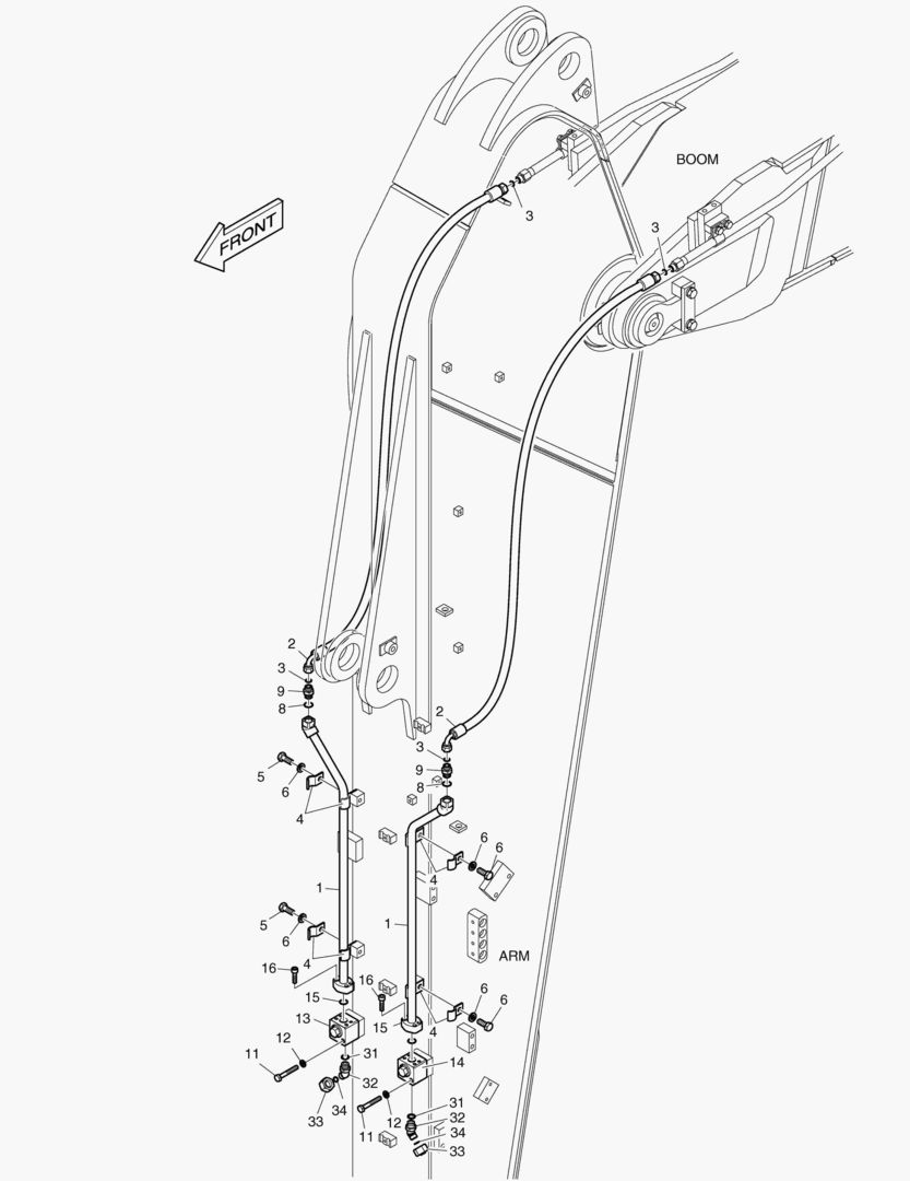 ГИДРОСИСТЕМА РУКОЯТИ - РУКОЯТЬ 3.5 м(ВРАЩАЮЩИЙСЯ)