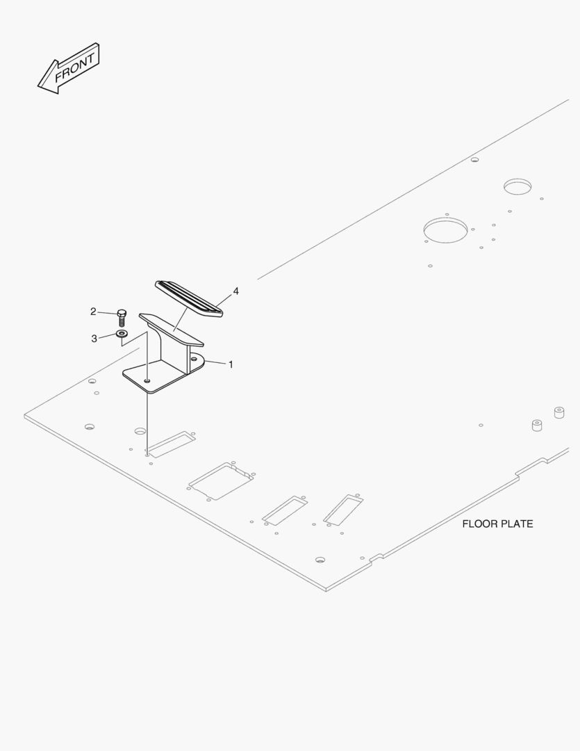 ПОДСТАВКА ДЛЯ НОГ - ПРАВОСТОРОННИЙ